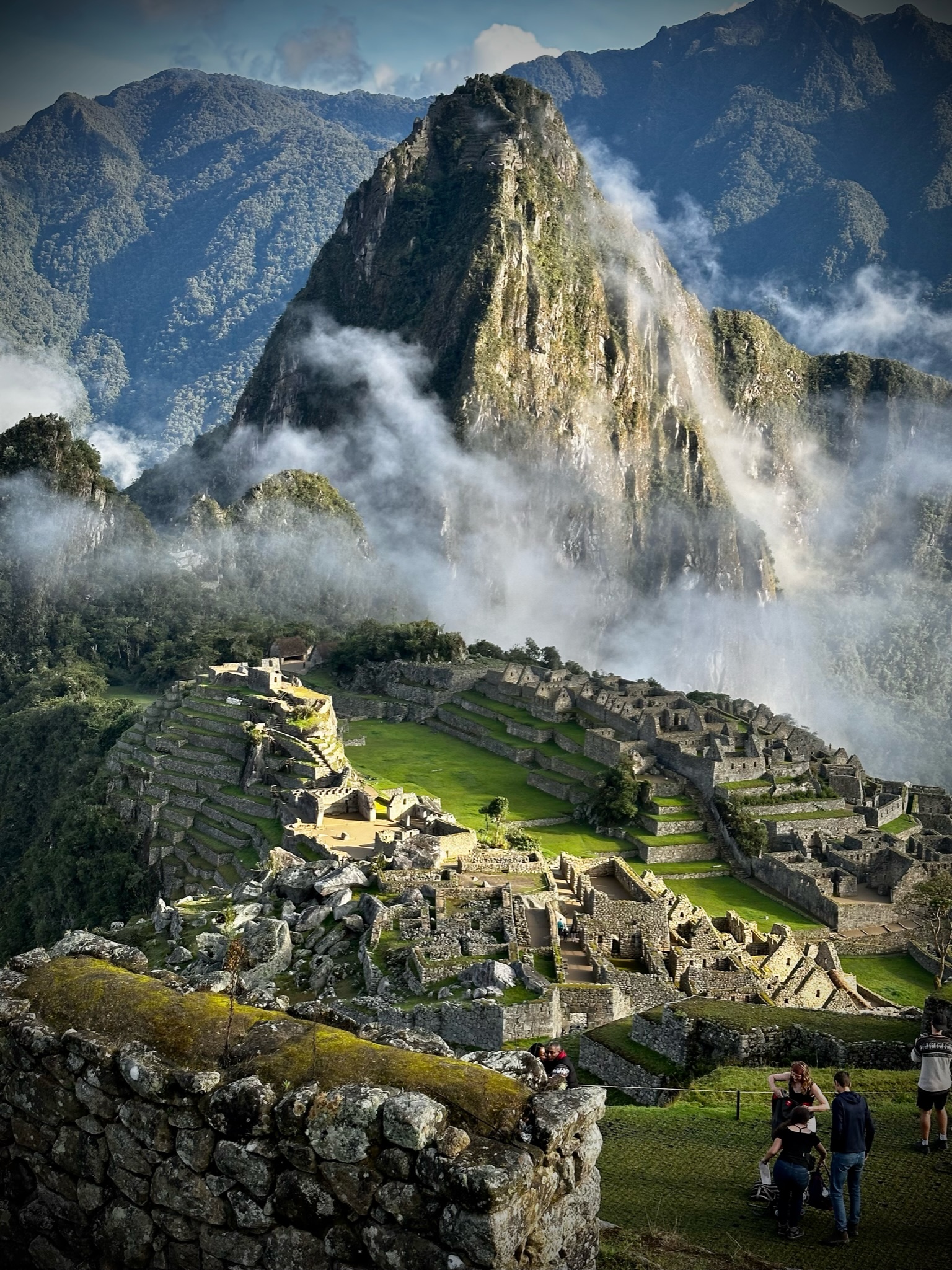 Machu Picchu Incan citadel in the Peruvian Andes at dawn